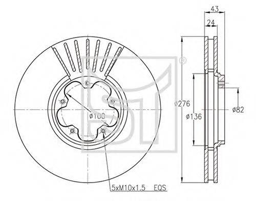 гальмівний диск 03.110.2600.160 ST-TEMPLIN