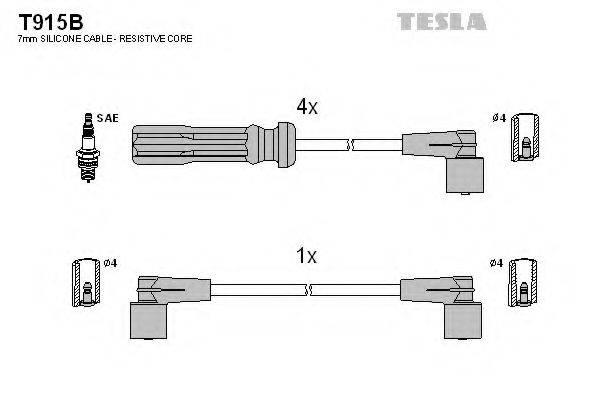 Комплект дротів запалення T915B TESLA