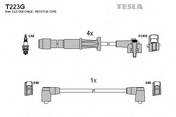 Комплект дротів запалення T223G TESLA