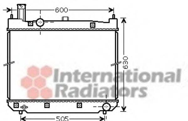 Радіатор, охолодження двигуна 53002471 VAN WEZEL