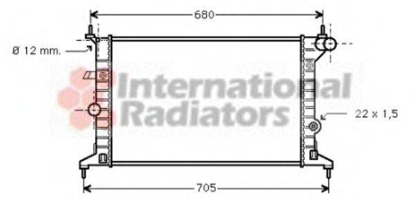 Радіатор, охолодження двигуна 37002242 VAN WEZEL