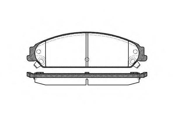 Комплект гальмівних колодок, дискове гальмо P10283.08 WOKING