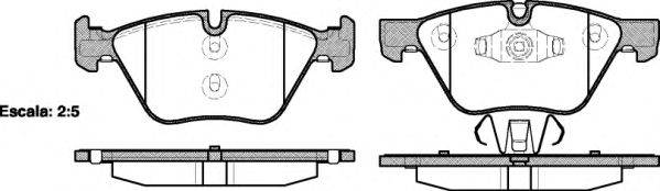 Комплект гальмівних колодок, дискове гальмо P11523.10 WOKING