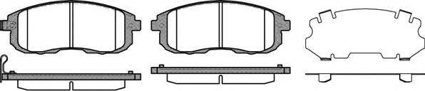 Комплект гальмівних колодок, дискове гальмо P3933.11 WOKING