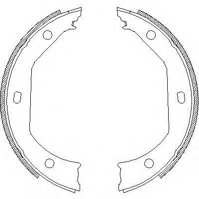 Комплект гальмівних колодок, стоянкова гальмівна система Z4716.00 WOKING