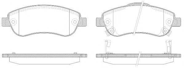 Комплект гальмівних колодок, дискове гальмо P13893.02 WOKING