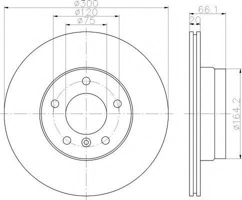 гальмівний диск 8DD 355 111-281 HELLA PAGID