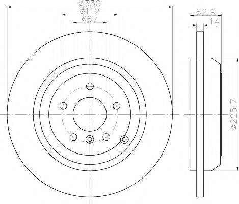 гальмівний диск 8DD 355 113-211 HELLA PAGID