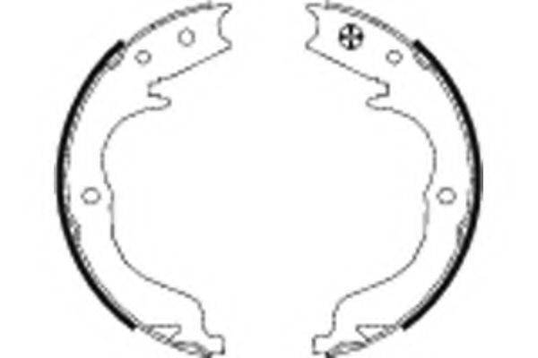 Комплект гальмівних колодок, стоянкова гальмівна система 8DA 355 050-041 HELLA PAGID