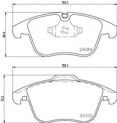 Комплект гальмівних колодок, дискове гальмо 8DB 355 013-731 HELLA PAGID