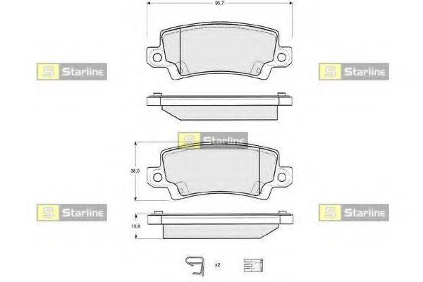 Комплект гальмівних колодок, дискове гальмо BD S327 STARLINE