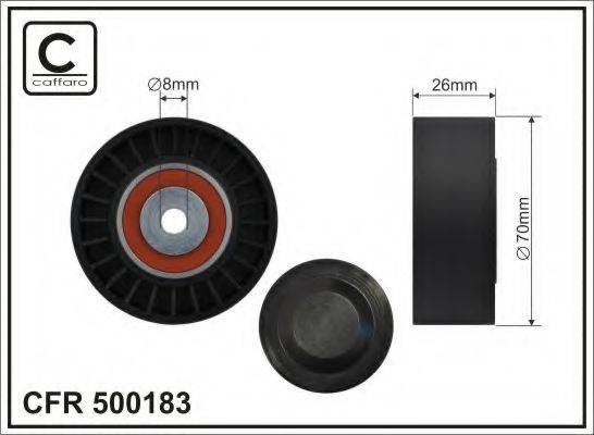Натяжний ролик, полікліновий ремінь 500183 CAFFARO