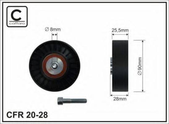 Паразитний / провідний ролик, полікліновий ремінь 20-28 CAFFARO