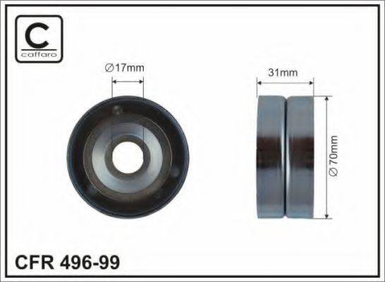 Натяжний ролик, полікліновий ремінь 496-99 CAFFARO