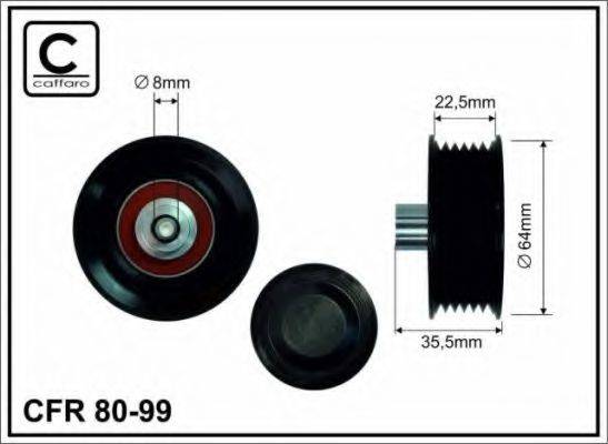 Паразитний / провідний ролик, полікліновий ремінь 80-99 CAFFARO