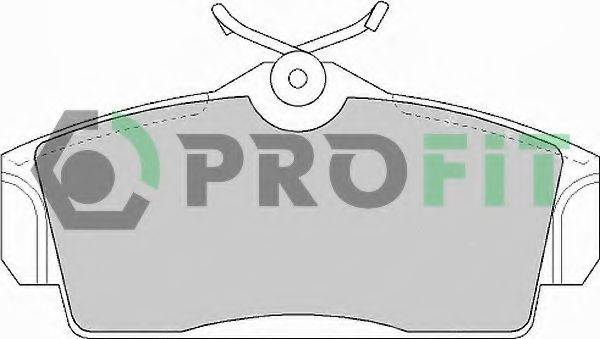 Комплект гальмівних колодок, дискове гальмо 5000-1096 PROFIT