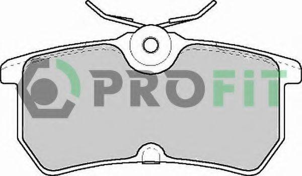 Комплект гальмівних колодок, дискове гальмо 5000-1319 PROFIT