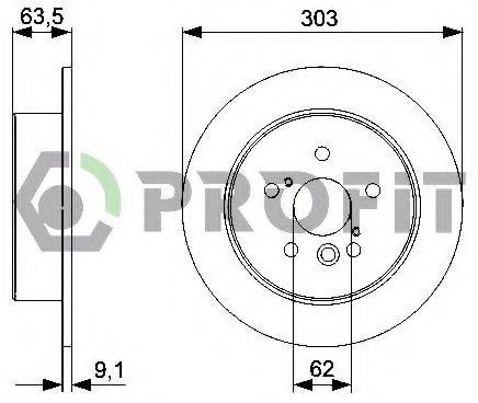 гальмівний диск 5010-1486 PROFIT