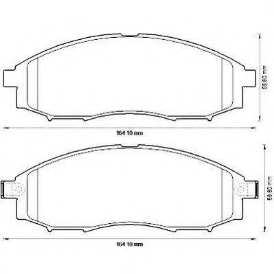 Комплект гальмівних колодок, дискове гальмо