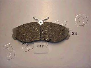 Комплект гальмівних колодок, дискове гальмо 50017 JAPKO
