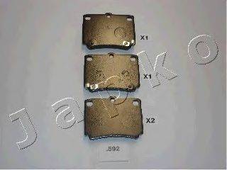 Комплект гальмівних колодок, дискове гальмо 51592 JAPKO