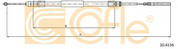 Трос, стоянкова гальмівна система 10.4136 COFLE