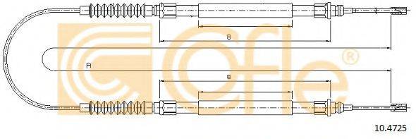 Трос, стоянкова гальмівна система 10.4725 COFLE