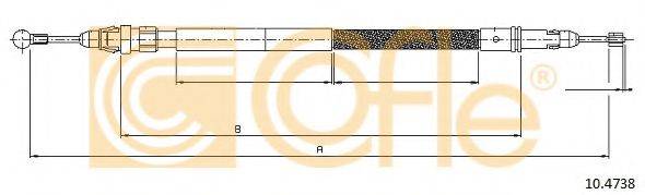 Трос, стоянкова гальмівна система 10.4738 COFLE