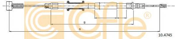Трос, стоянкова гальмівна система 10.4745 COFLE