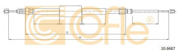 Трос, стоянкова гальмівна система 10.6687 COFLE