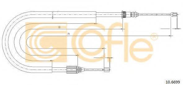 Трос, стоянкова гальмівна система 10.6699 COFLE