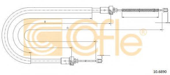 Трос, стоянкова гальмівна система 10.6890 COFLE