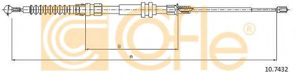 Трос, стоянкова гальмівна система 10.7432 COFLE