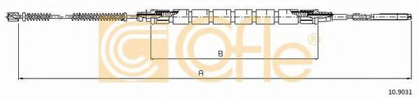 Трос, стоянкова гальмівна система 10.9031 COFLE