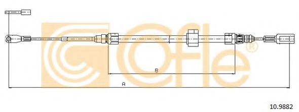 Трос, стоянкова гальмівна система 10.9882 COFLE