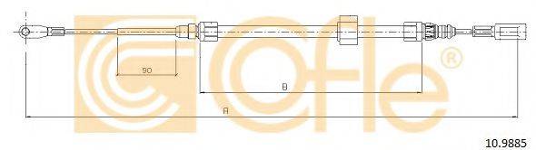 Трос, стоянкова гальмівна система 10.9885 COFLE