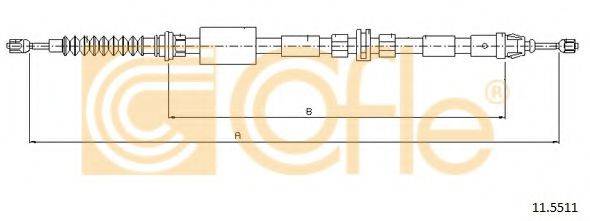Трос, стоянкова гальмівна система 11.5511 COFLE