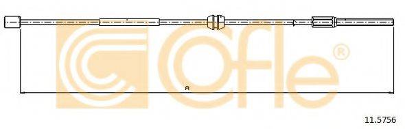 Трос, стоянкова гальмівна система 11.5756 COFLE