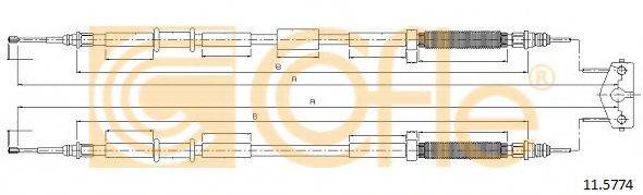 Трос, стоянкова гальмівна система 11.5774 COFLE