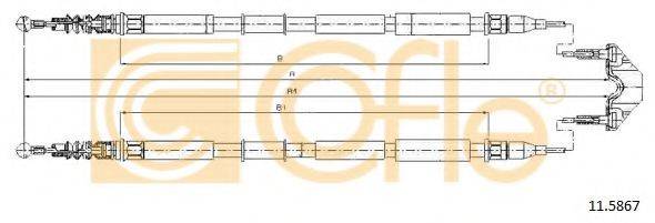 Трос, стоянкова гальмівна система 11.5867 COFLE