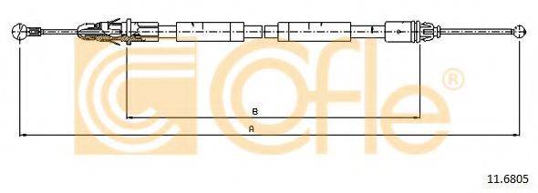 Трос, стоянкова гальмівна система 11.6805 COFLE