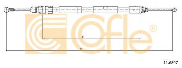 Трос, стоянкова гальмівна система 11.6807 COFLE