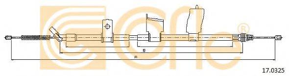 Трос, стоянкова гальмівна система 17.0325 COFLE