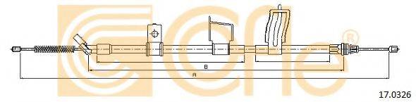 Трос, стоянкова гальмівна система 17.0326 COFLE