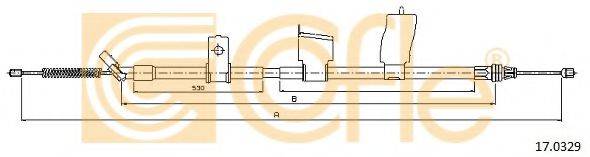 Трос, стоянкова гальмівна система 17.0329 COFLE