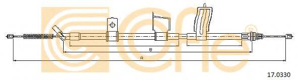 Трос, стоянкова гальмівна система 17.0330 COFLE