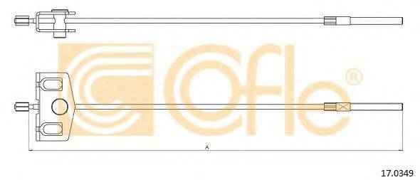 Трос, стоянкова гальмівна система 17.0349 COFLE