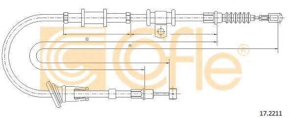 Трос, стоянкова гальмівна система 17.2211 COFLE