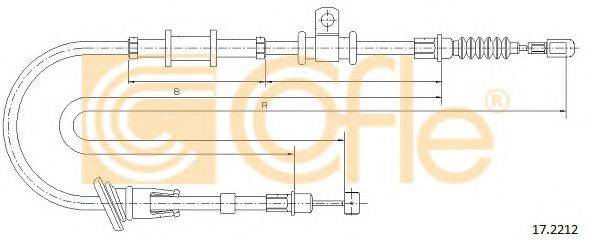 Трос, стоянкова гальмівна система 17.2212 COFLE