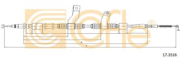 Трос, стоянкова гальмівна система 17.3516 COFLE